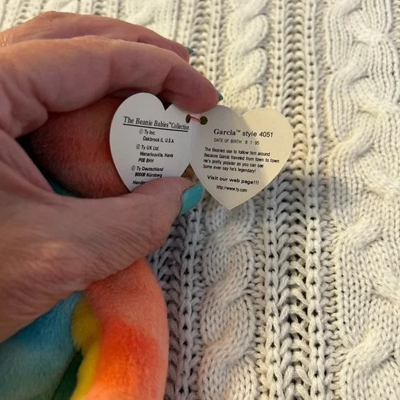 Ty- Peace and Garcia Beanie Baby - Picture 2 of 3